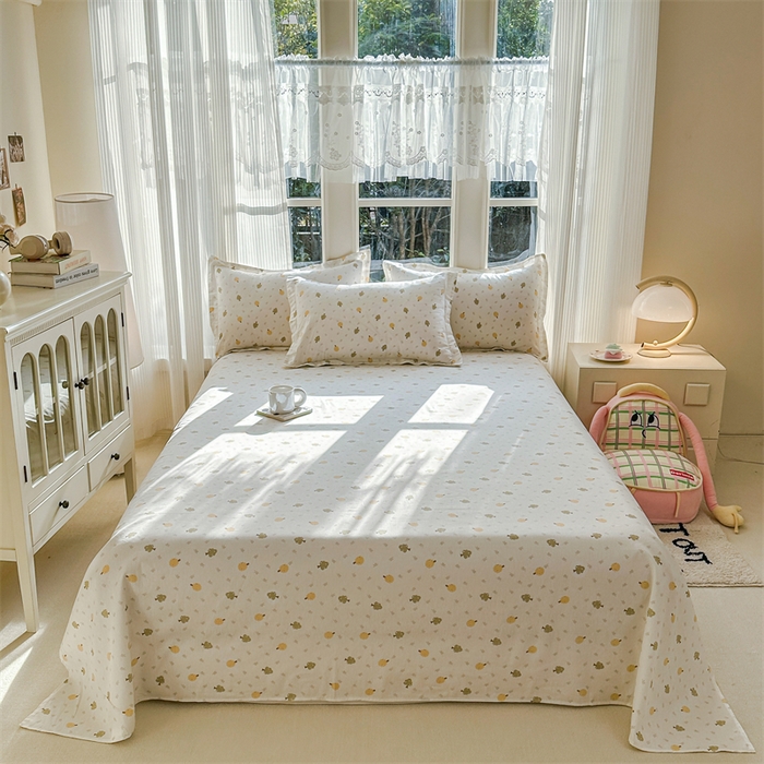 帛织澜家纺 2026新款A类新疆全棉纯棉12868单品印花床单系列（预留缩水，提供质检报告） 树拾光