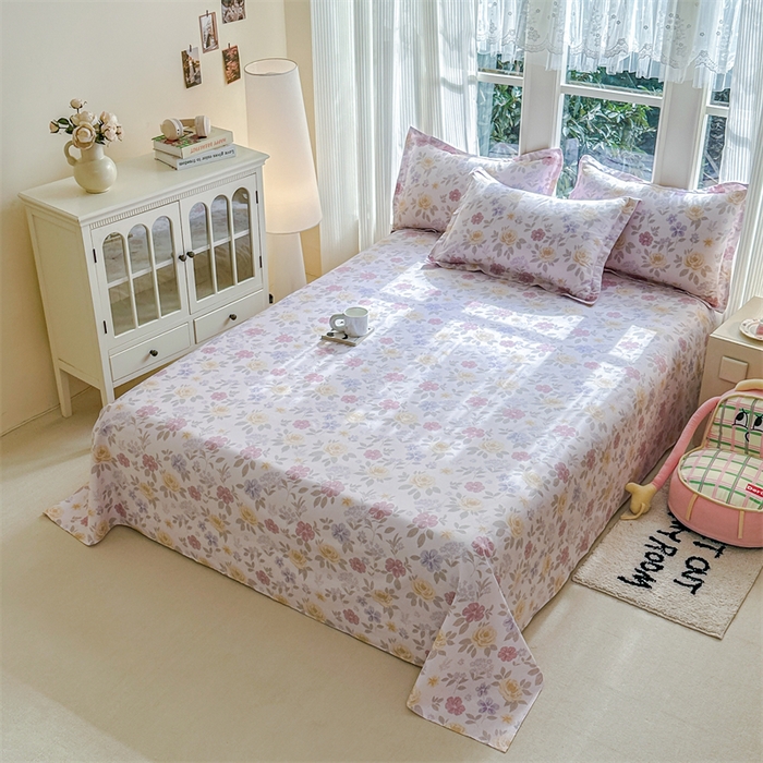 91家纺网 家纺一手货源 找家纺 帛织澜家纺 2026新款A类新疆全棉纯棉12868单品印花床单系列（预留缩水，提供质检报告） 繁花锦年