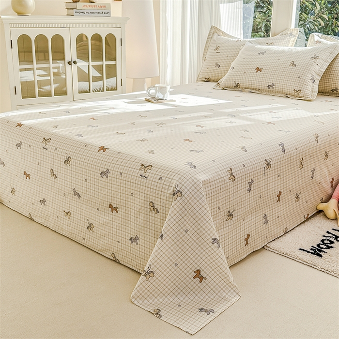 91家纺网 家纺一手货源 找家纺 帛织澜家纺 2026新款A类新疆全棉纯棉12868单品印花床单系列（预留缩水，提供质检报告） 马到成功