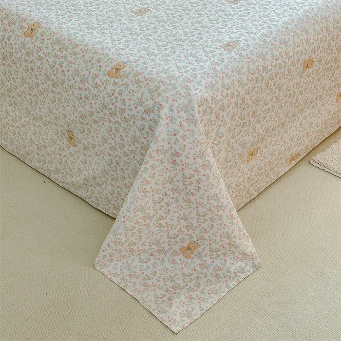 91家纺网 家纺一手货源 找家纺 帛织澜家纺 2026新款A类新疆全棉纯棉12868单品印花床单系列（预留缩水，提供质检报告） 花花熊宝