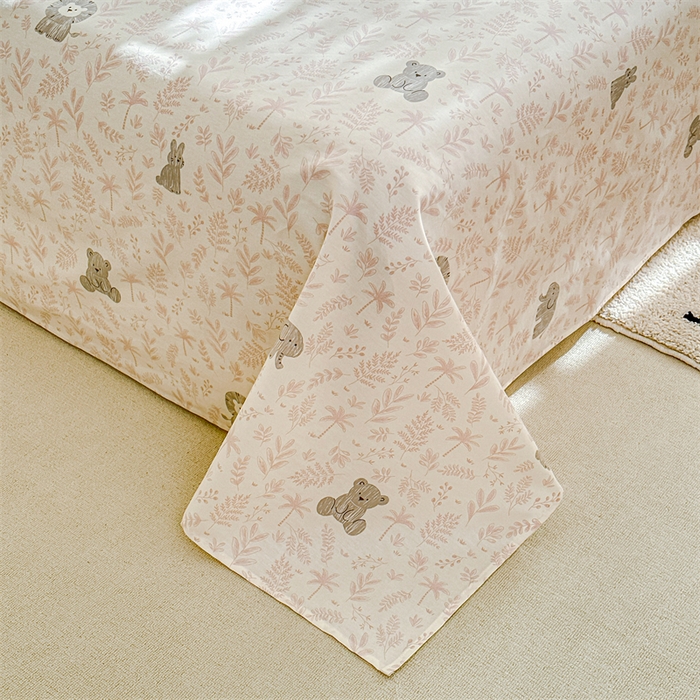 91家纺网 家纺一手货源 找家纺 帛织澜家纺 2026新款A类新疆全棉纯棉12868单品印花床单系列（预留缩水，提供质检报告） 森林小镇