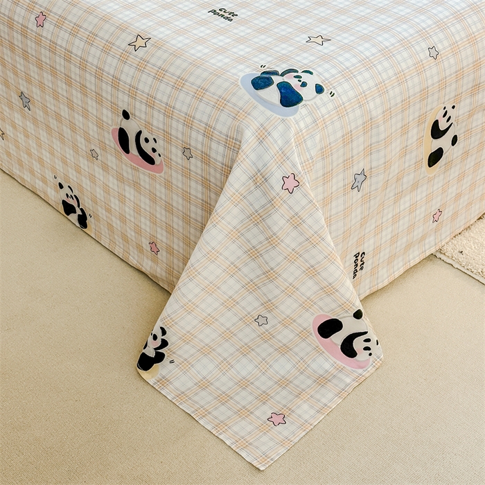 91家纺网 家纺一手货源 找家纺 帛织澜家纺 2026新款A类新疆全棉纯棉12868单品印花床单系列（预留缩水，提供质检报告） 星空熊猫