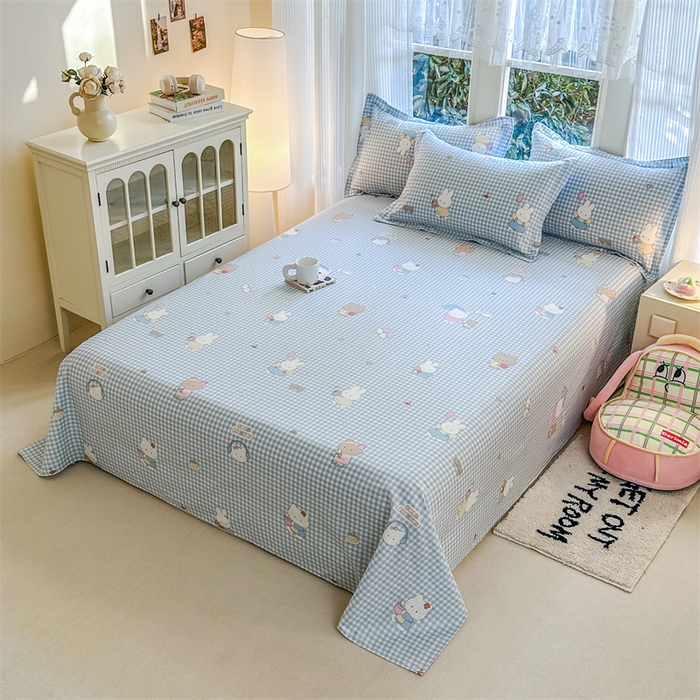 91家纺网 家纺一手货源 找家纺 帛织澜家纺 2026新款A类新疆全棉纯棉12868单品印花床单系列（预留缩水，提供质检报告） 萌友聚会