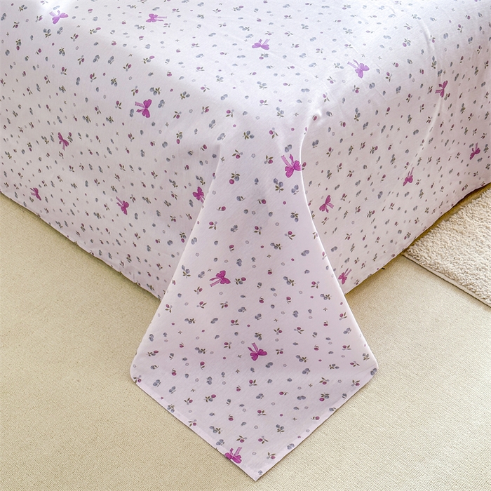 91家纺网 家纺一手货源 找家纺 帛织澜家纺 2026新款A类新疆全棉纯棉12868单品印花床单系列（预留缩水，提供质检报告） 童话花町