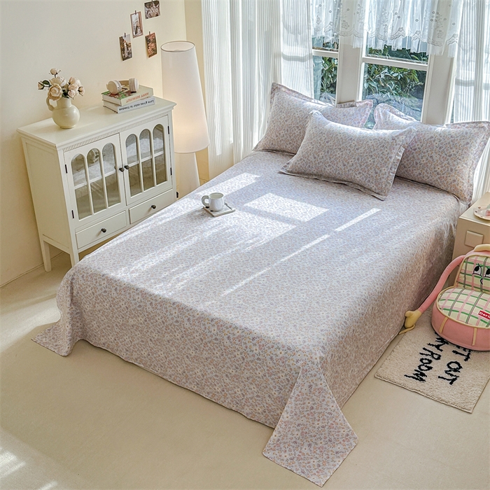 91家纺网 家纺一手货源 找家纺 帛织澜家纺 2026新款A类新疆全棉纯棉12868单品印花床单系列（预留缩水，提供质检报告） 樱芝