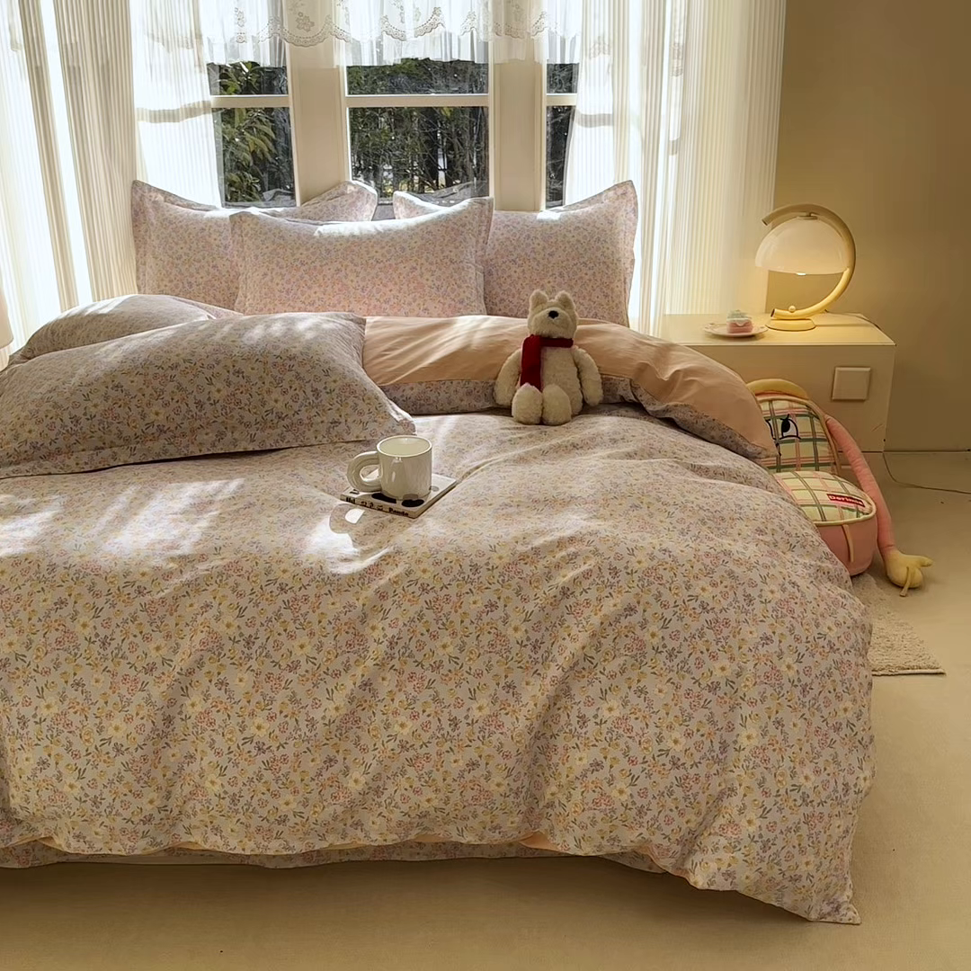 91家纺网 家纺一手货源 找家纺 帛织澜家纺 2026新款A类新疆全棉纯棉12868单品印花床单系列（预留缩水，提供质检报告） 樱芝