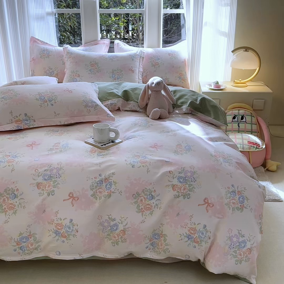 91家纺网 家纺一手货源 找家纺 帛织澜家纺 2026新款A类新疆全棉纯棉12868单品印花床单系列（预留缩水，提供质检报告） 静听花语