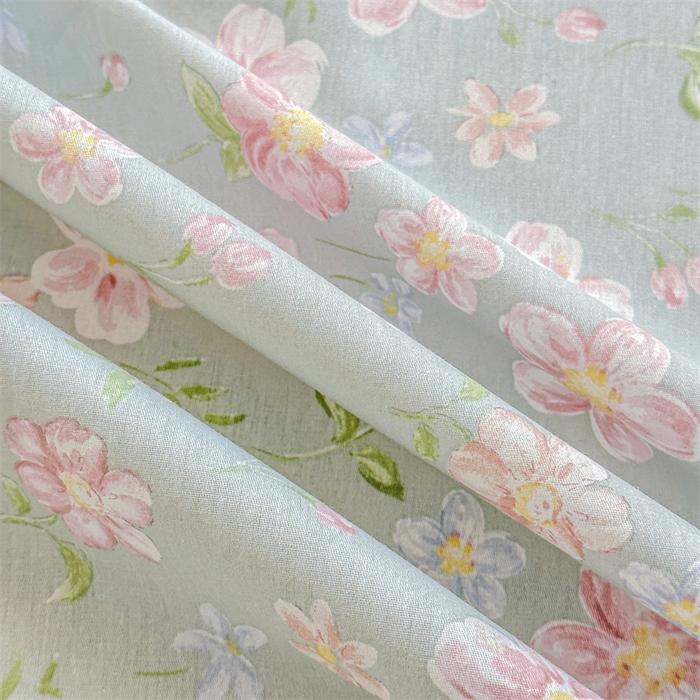 91家纺网 家纺一手货源 找家纺 帛织澜家纺 2026新款A类新疆全棉纯棉12868单品印花床笠系列（预留缩水，提供质检报告） 恋恋花开