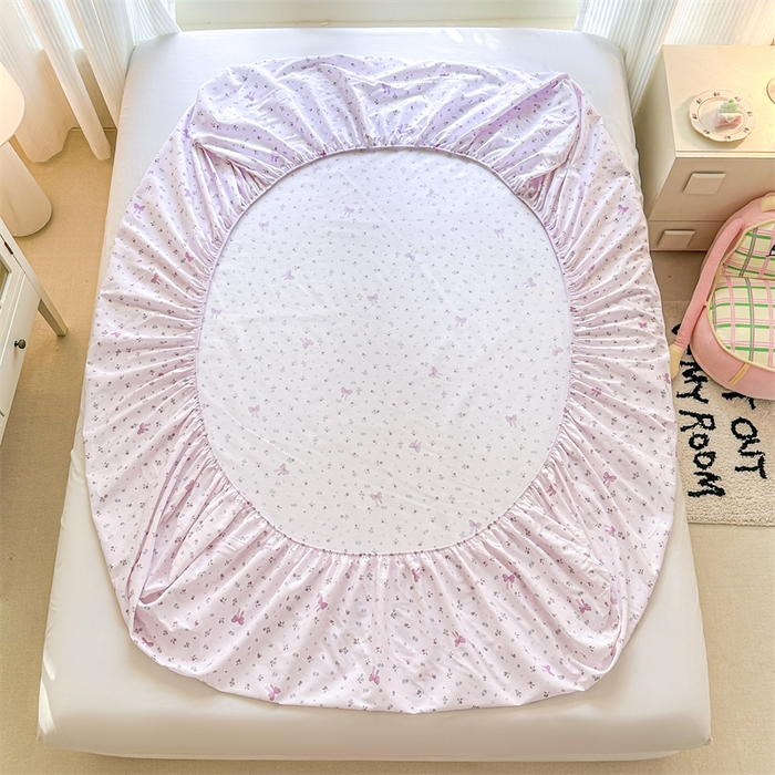 91家纺网 家纺一手货源 找家纺 帛织澜家纺 2026新款A类新疆全棉纯棉12868单品印花床笠系列（预留缩水，提供质检报告） 童话花町