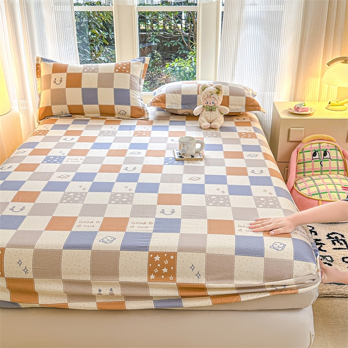 帛织澜家纺 2026新款A类新疆全棉纯棉12868单品印花床笠系列（预留缩水，提供质检报告） 流浪星球