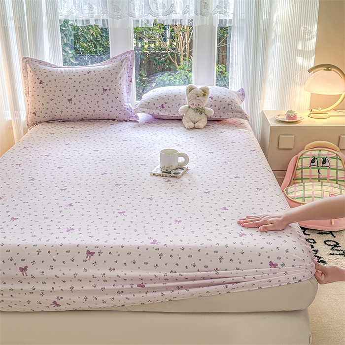 帛织澜家纺 2026新款A类新疆全棉纯棉12868单品印花床笠系列（预留缩水，提供质检报告） 童话花町