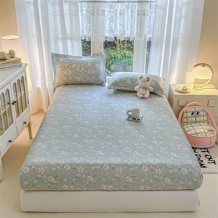 91家纺网 家纺一手货源 找家纺 帛织澜家纺 2026新款A类新疆全棉纯棉12868单品印花床笠系列（预留缩水，提供质检报告） 恋恋花开