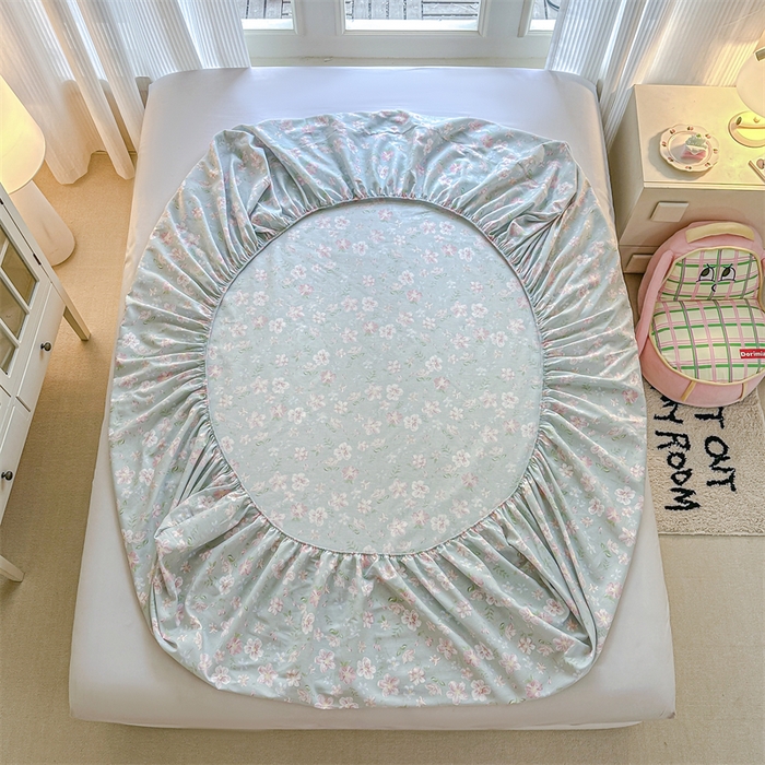 91家纺网 家纺一手货源 找家纺 帛织澜家纺 2026新款A类新疆全棉纯棉12868单品印花床笠系列（预留缩水，提供质检报告） 恋恋花开