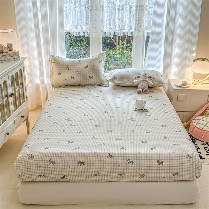 91家纺网 家纺一手货源 找家纺 帛织澜家纺 2026新款A类新疆全棉纯棉12868单品印花床笠系列（预留缩水，提供质检报告） 马到成功