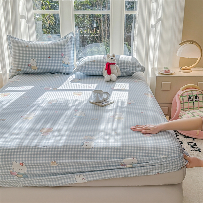 帛织澜家纺 2026新款A类新疆全棉纯棉12868单品印花床笠系列（预留缩水，提供质检报告） 萌友聚会