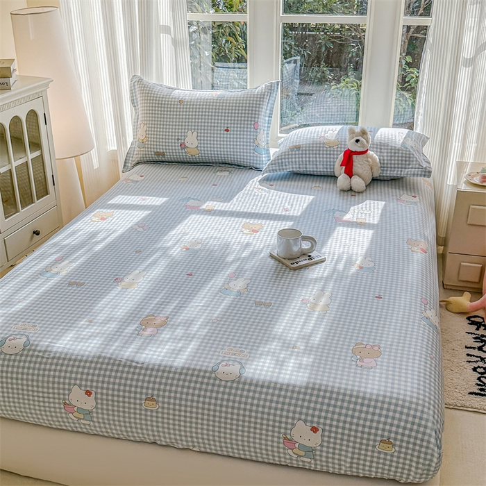 91家纺网 家纺一手货源 找家纺 帛织澜家纺 2026新款A类新疆全棉纯棉12868单品印花床笠系列（预留缩水，提供质检报告） 萌友聚会