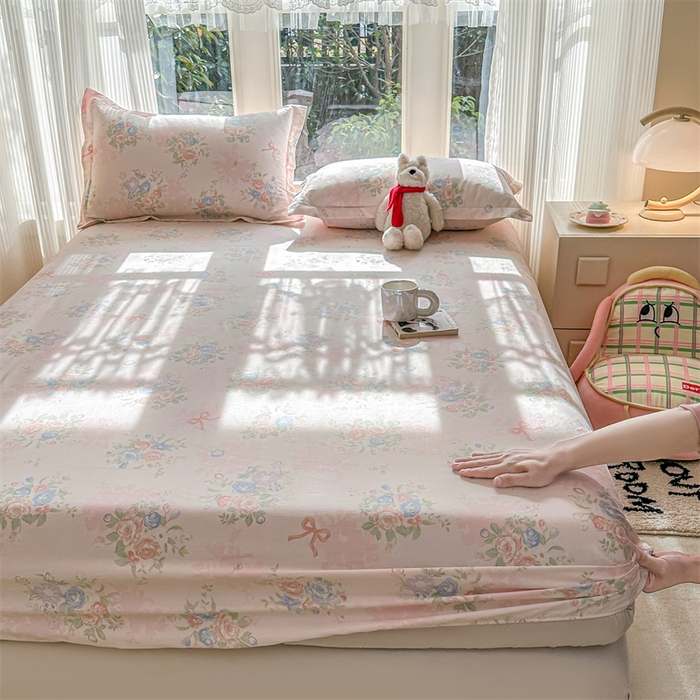 帛织澜家纺 2026新款A类新疆全棉纯棉12868单品印花床笠系列（预留缩水，提供质检报告） 静听花语