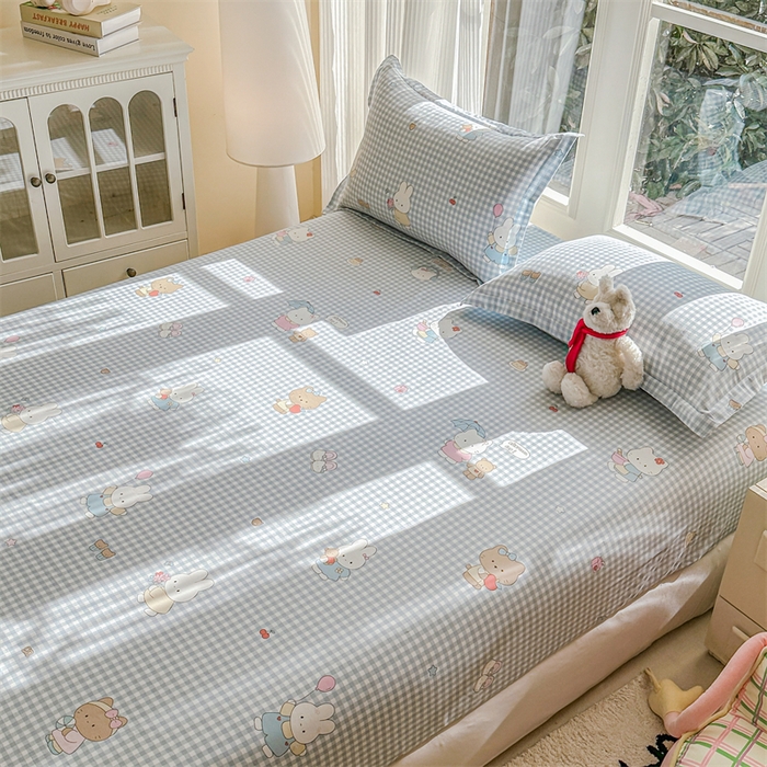 91家纺网 家纺一手货源 找家纺 帛织澜家纺 2026新款A类新疆全棉纯棉12868单品印花床笠系列（预留缩水，提供质检报告） 萌友聚会