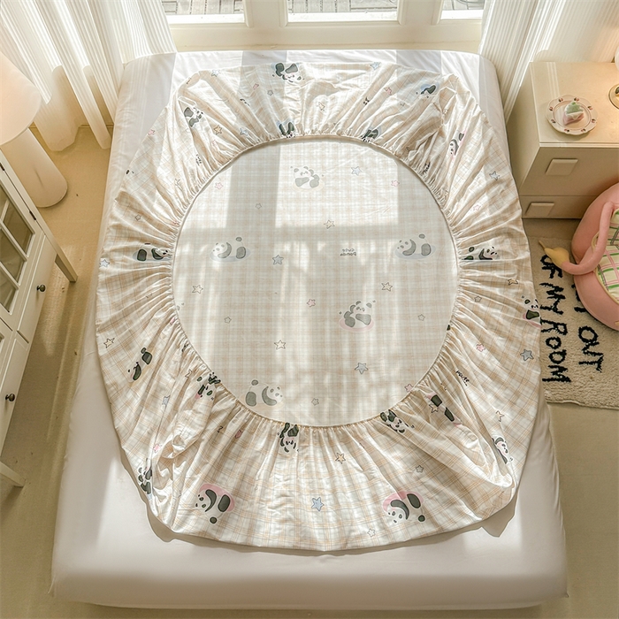 91家纺网 家纺一手货源 找家纺 帛织澜家纺 2026新款A类新疆全棉纯棉12868单品印花床笠系列（预留缩水，提供质检报告） 星空熊猫