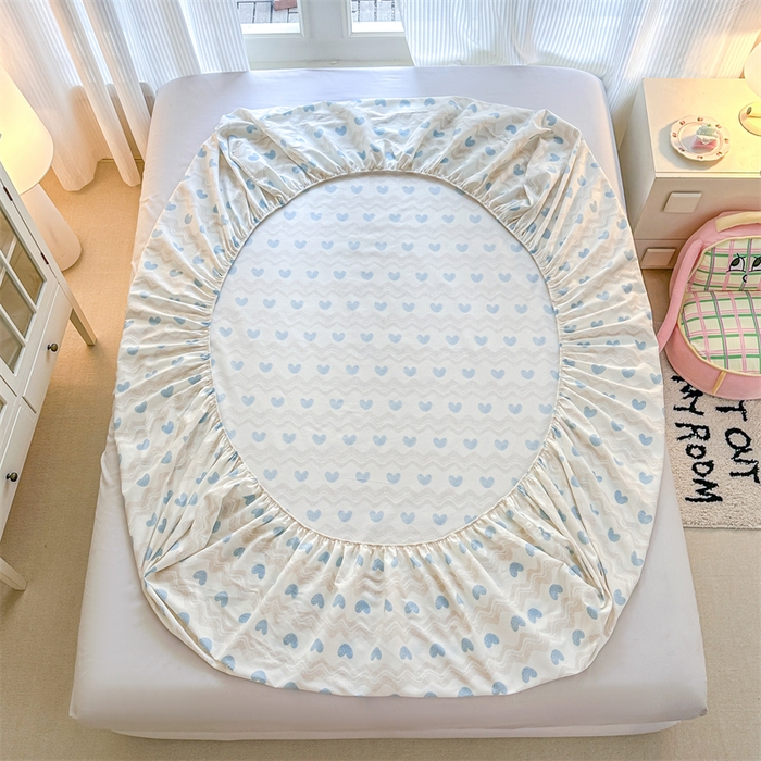 91家纺网 家纺一手货源 找家纺 帛织澜家纺 2026新款A类新疆全棉纯棉12868单品印花床笠系列（预留缩水，提供质检报告） 心动旋律