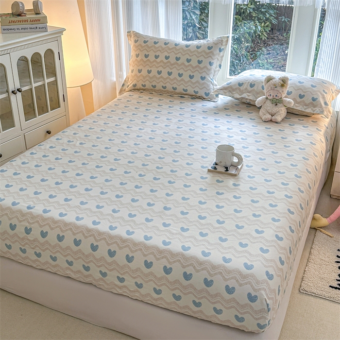 91家纺网 家纺一手货源 找家纺 帛织澜家纺 2026新款A类新疆全棉纯棉12868单品印花床笠系列（预留缩水，提供质检报告） 心动旋律