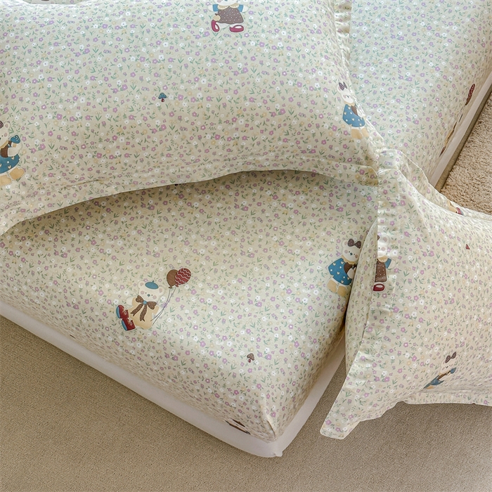 91家纺网 家纺一手货源 找家纺 帛织澜家纺 2026新款A类新疆全棉纯棉12868单品印花床笠系列（预留缩水，提供质检报告） 碎花学院