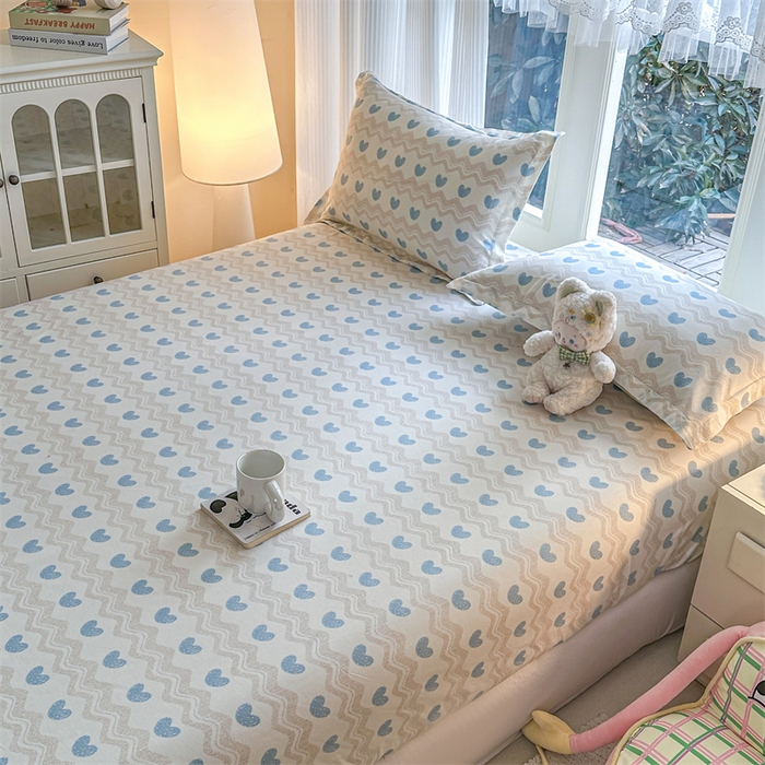 91家纺网 家纺一手货源 找家纺 帛织澜家纺 2026新款A类新疆全棉纯棉12868单品印花床笠系列（预留缩水，提供质检报告） 心动旋律