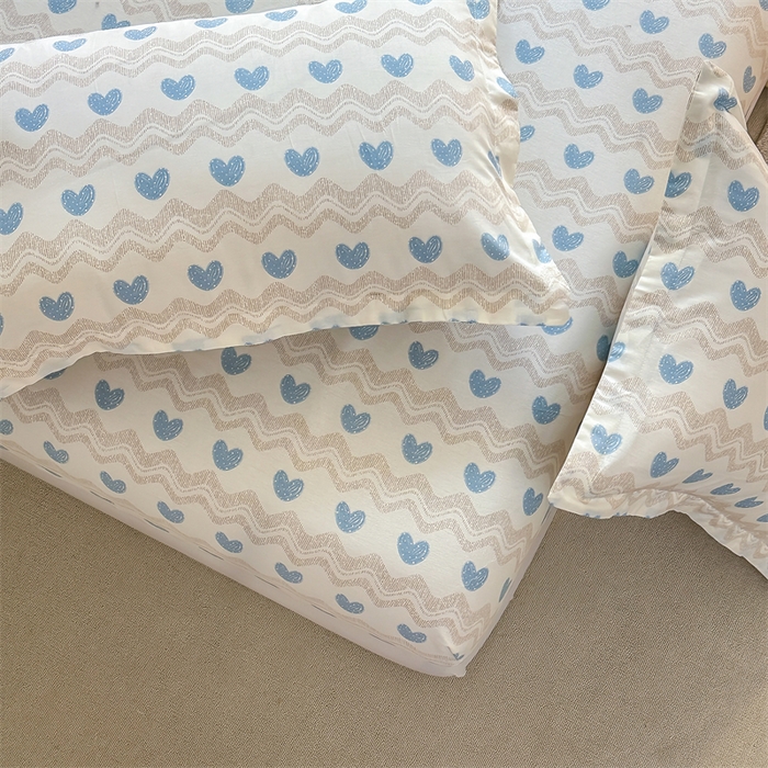 91家纺网 家纺一手货源 找家纺 帛织澜家纺 2026新款A类新疆全棉纯棉12868单品印花床笠系列（预留缩水，提供质检报告） 心动旋律