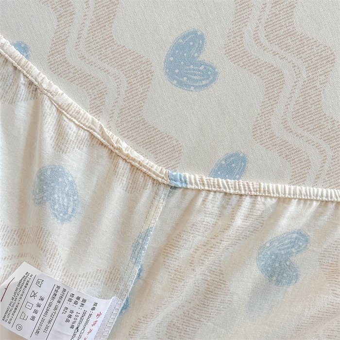 91家纺网 家纺一手货源 找家纺 帛织澜家纺 2026新款A类新疆全棉纯棉12868单品印花床笠系列（预留缩水，提供质检报告） 心动旋律