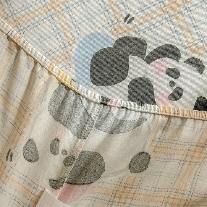 91家纺网 家纺一手货源 找家纺 帛织澜家纺 2026新款A类新疆全棉纯棉12868单品印花床笠系列（预留缩水，提供质检报告） 星空熊猫