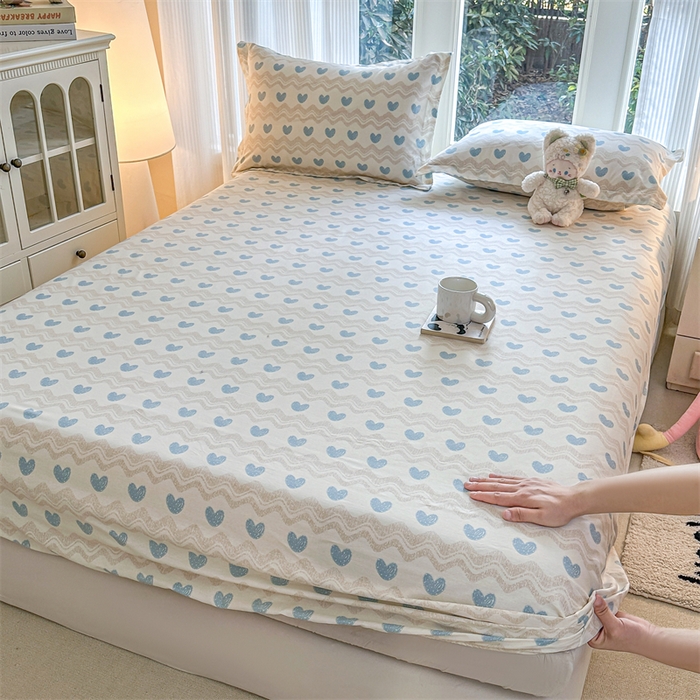 91家纺网 家纺一手货源 找家纺 帛织澜家纺 2026新款A类新疆全棉纯棉12868单品印花床笠系列（预留缩水，提供质检报告） 心动旋律