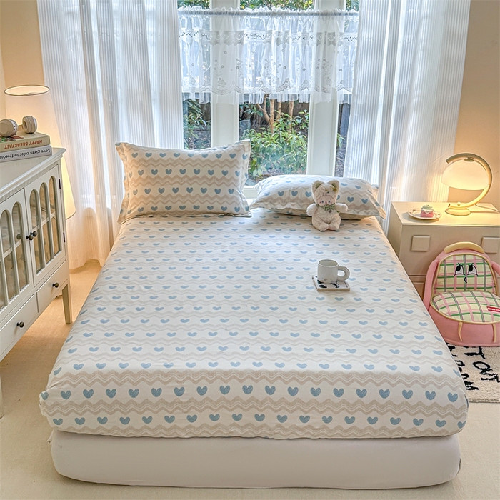 91家纺网 家纺一手货源 找家纺 帛织澜家纺 2026新款A类新疆全棉纯棉12868单品印花床笠系列（预留缩水，提供质检报告） 心动旋律