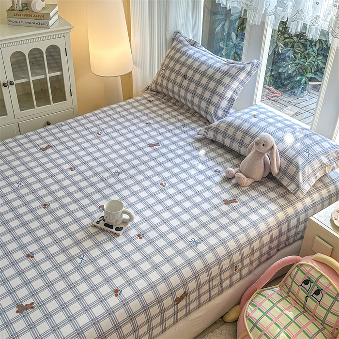 91家纺网 家纺一手货源 找家纺 帛织澜家纺 2026新款A类新疆全棉纯棉12868单品印花床笠系列（预留缩水，提供质检报告） 卡诺奇