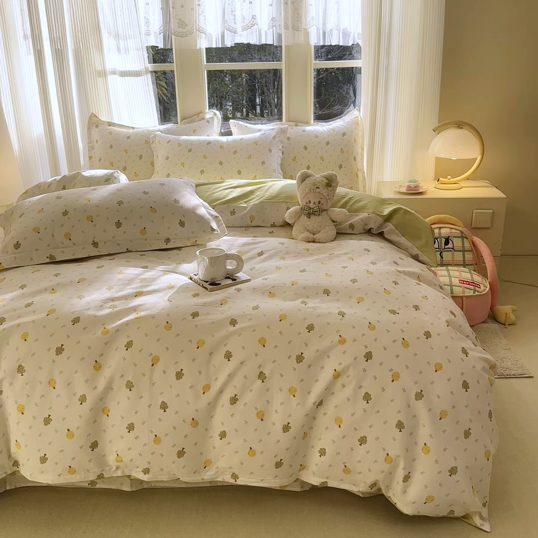 91家纺网 家纺一手货源 找家纺 帛织澜家纺 2026新款A类新疆全棉纯棉12868单品印花床笠系列（预留缩水，提供质检报告） 树拾光