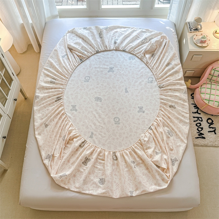 91家纺网 家纺一手货源 找家纺 帛织澜家纺 2026新款A类新疆全棉纯棉12868单品印花床笠系列（预留缩水，提供质检报告） 森林小镇