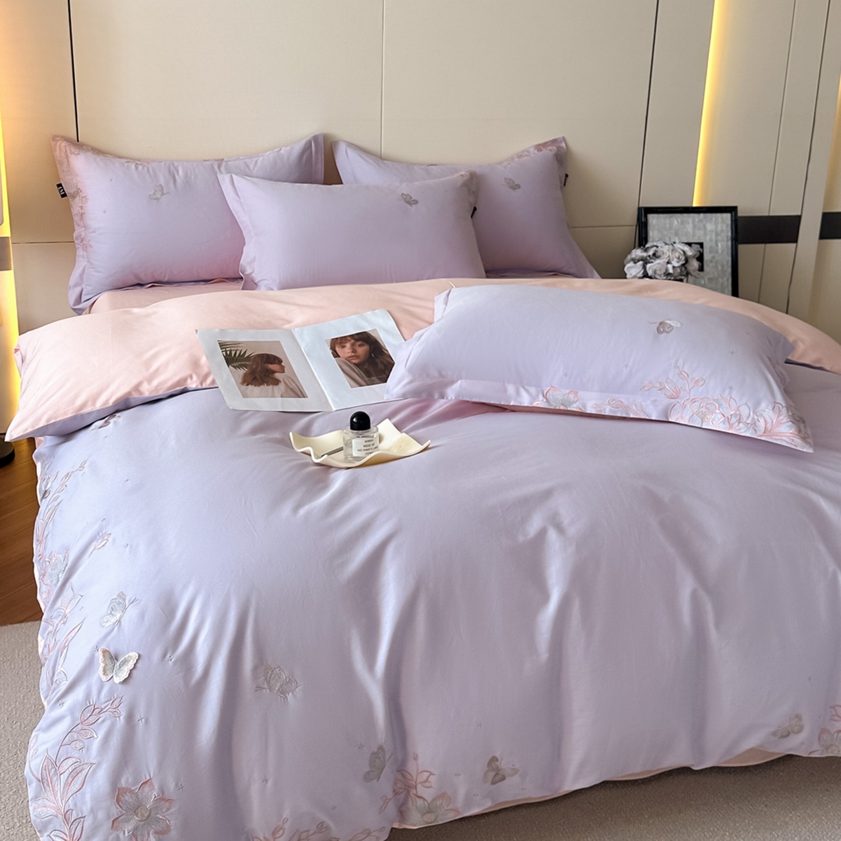 91家纺网 家纺一手货源 找家纺 （总）乐美家纺 2026年春夏新品全棉刺绣花至系列四件套