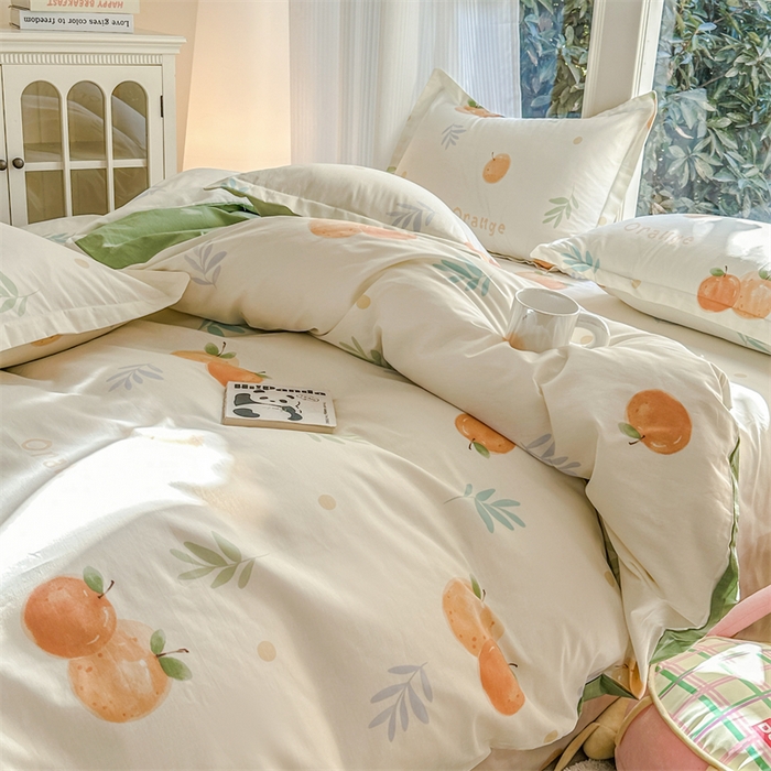 91家纺网 家纺一手货源 找家纺 帛织澜家纺 2026新款A类新疆全棉纯棉12868单品印花枕套系列（预留缩水，提供质检报告） 鲜橙多