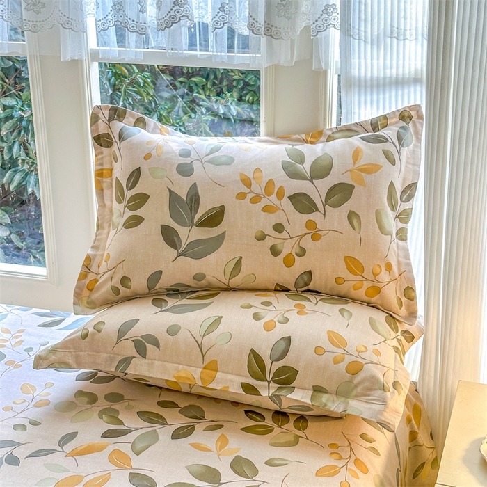 帛织澜家纺 2026新款A类新疆全棉纯棉12868单品印花枕套系列（预留缩水，提供质检报告） 飘林