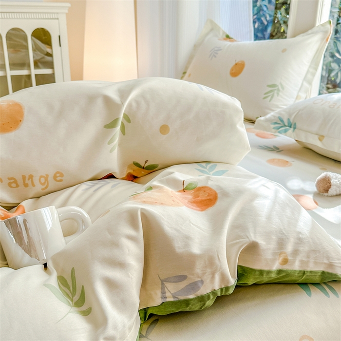 91家纺网 家纺一手货源 找家纺 帛织澜家纺 2026新款A类新疆全棉纯棉12868单品印花枕套系列（预留缩水，提供质检报告） 鲜橙多