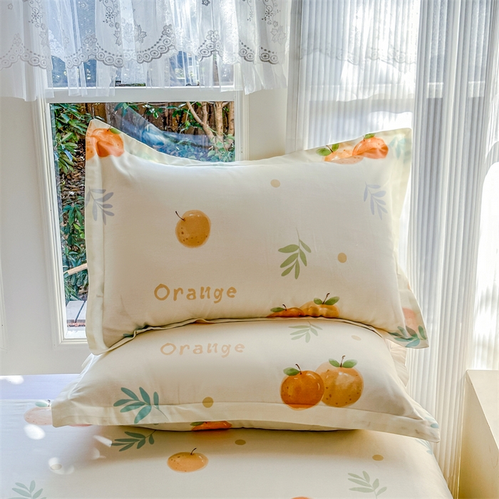 91家纺网 家纺一手货源 找家纺 帛织澜家纺 2026新款A类新疆全棉纯棉12868单品印花枕套系列（预留缩水，提供质检报告） 鲜橙多