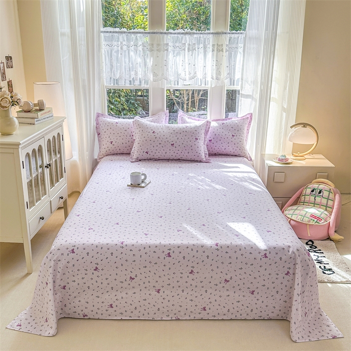 91家纺网 家纺一手货源 找家纺 帛织澜家纺 2026新款A类新疆全棉纯棉12868单品印花枕套系列（预留缩水，提供质检报告） 童话花町