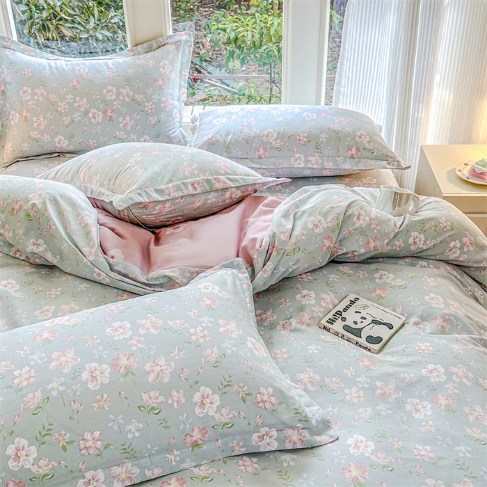 91家纺网 家纺一手货源 找家纺 帛织澜家纺 2026新款A类新疆全棉纯棉12868单品印花枕套系列（预留缩水，提供质检报告） 恋恋花开