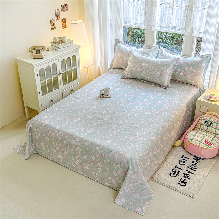 91家纺网 家纺一手货源 找家纺 帛织澜家纺 2026新款A类新疆全棉纯棉12868单品印花枕套系列（预留缩水，提供质检报告） 恋恋花开