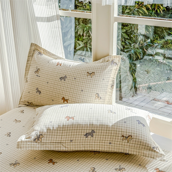 91家纺网 家纺一手货源 找家纺 帛织澜家纺 2026新款A类新疆全棉纯棉12868单品印花枕套系列（预留缩水，提供质检报告） 马到成功