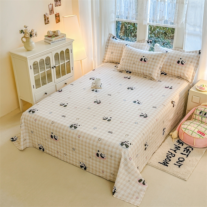 91家纺网 家纺一手货源 找家纺 帛织澜家纺 2026新款A类新疆全棉纯棉12868单品印花枕套系列（预留缩水，提供质检报告） 星空熊猫