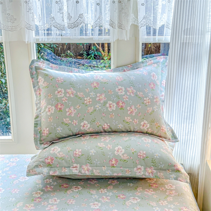 91家纺网 家纺一手货源 找家纺 帛织澜家纺 2026新款A类新疆全棉纯棉12868单品印花枕套系列（预留缩水，提供质检报告） 恋恋花开
