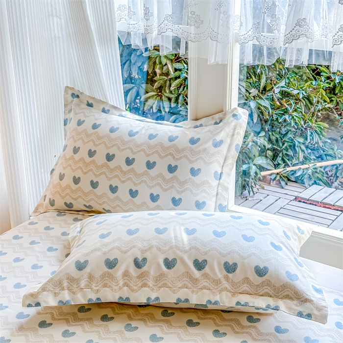 91家纺网 家纺一手货源 找家纺 帛织澜家纺 2026新款A类新疆全棉纯棉12868单品印花枕套系列（预留缩水，提供质检报告） 心动旋律