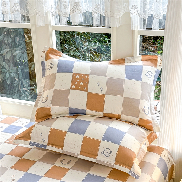 帛织澜家纺 2026新款A类新疆全棉纯棉12868单品印花枕套系列（预留缩水，提供质检报告） 流浪星球