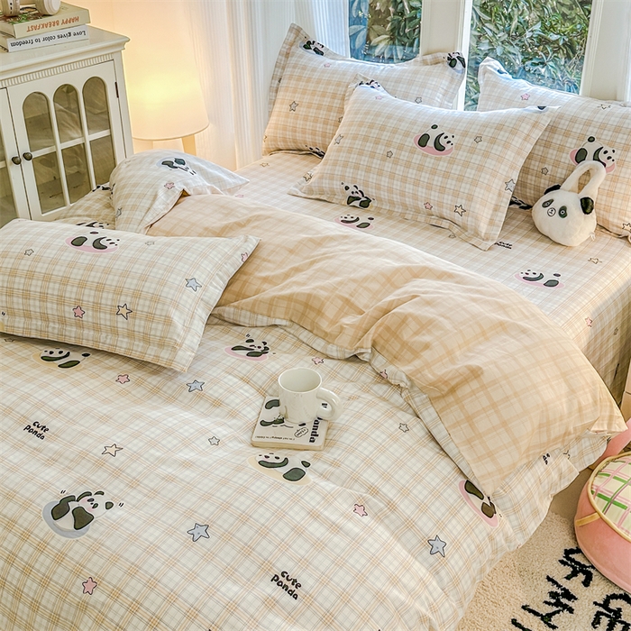 91家纺网 家纺一手货源 找家纺 帛织澜家纺 2026新款A类新疆全棉纯棉12868单品印花枕套系列（预留缩水，提供质检报告） 星空熊猫