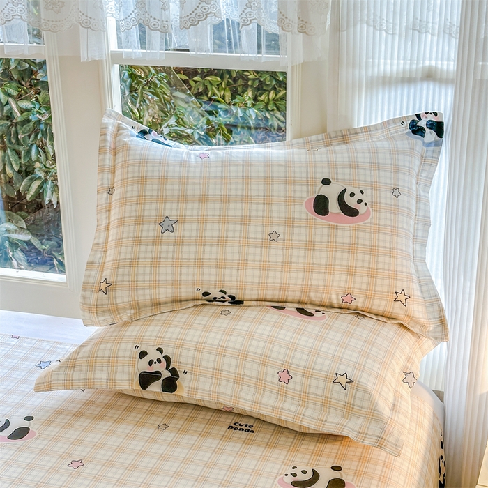 帛织澜家纺 2026新款A类新疆全棉纯棉12868单品印花枕套系列（预留缩水，提供质检报告） 星空熊猫